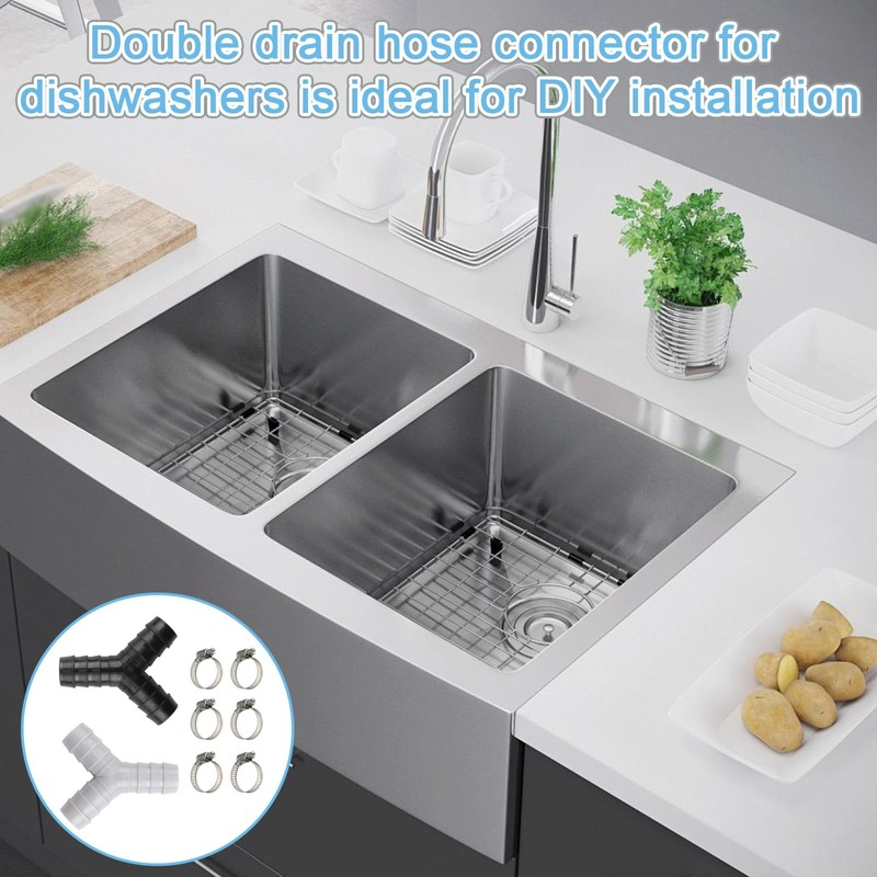 SGFNXB Washing Machine Hose Connector,Washing Machine Waste Pipe Connector,8 Piece