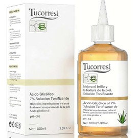 Tónico Facial con Ácido Glicólico al 7%: Exfoliante Químico para Puntos Negros, Poros y Acné - 100ml para Piel Grasa y Mixta, Elimina Manchas y Arrugas, Regalo Skincare para Mujer