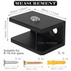 WANLIAN 8 Pcs Glass Shelf Brackets Aluminum Alloy Glass Clamp