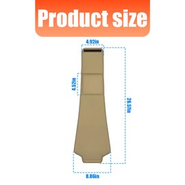 Sandfren 2PCS Car Headrest Covers, Leather Dirt-Proof Vehicle Head Rest Protector with Storage Pocket, Multifunctional Auto Interior Seat Head Protective Dust Cover, Universal Fit (Beige)