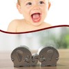 2 Pack Small Keepsake Box Elephant Shape Storage Container Metal
