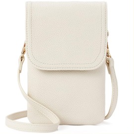 Bolsos Bandolera Para Mujer, Bolsos Bandolera Pequeños De Cuero, Bolsos Para Teléfono Móvil, Carteras, Bolsos Portátiles (Beige)