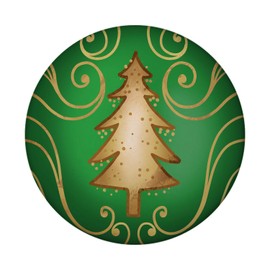Christmas Tree Round Magnet for the Fridge with Christmas Motifs Attach Christmas Decoration to Metallic Surfaces