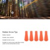 5Pcs Archery Tips, Soft Rubber Arrowheads 6mm Blunt Point Broad