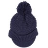 Pia Rossini Ladies Willow Hat Navy Chunky Knit Peak Brim