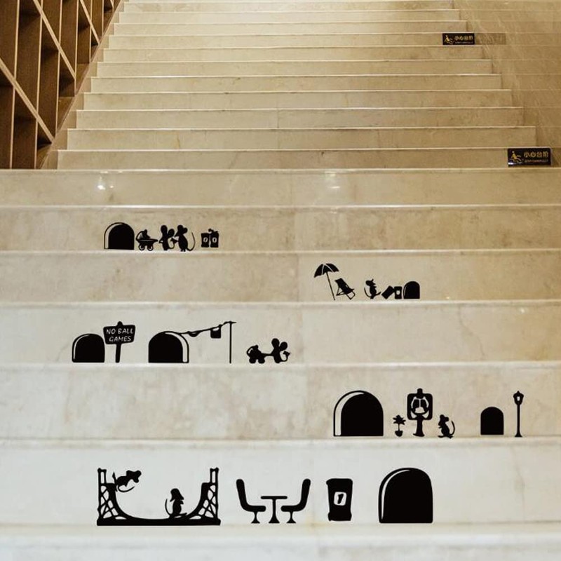 GOODCHI Wall Stickers, Mouse Pattern, Wallpaper, Cute, Stylish, DIY, Interior,