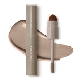 Cool Toned Liquid Contour Stick for Fair Pale Light Skin, Grey Nose Contour with Brush, Long Lasting Cream Bronzer Gray, Blendable Lightweight Contouring Makeup #02 Warm Taupe Brown