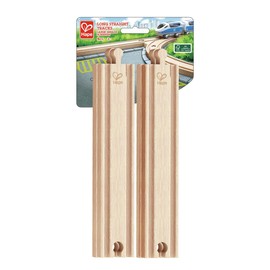 Hape E3779 Long Wooden Railway Railway Rails, Set of 4, Natural