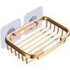 Gold Soap Dish for Shower Creative Hanging Drain Rack,Self Adhesive