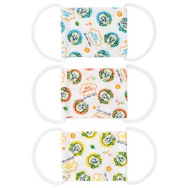 Skater MSKG0 Gauze Mask for Toddlers & Babies, Ages 2 - 4 Years, 3 Masks, Antibacterial, Design: Peek-a-Boo, 3.5 x 2.6 inches (8.8 x 6.5 cm)