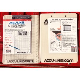 AccuLine Drawing Grid Sketch Design System CAD Mat Sketch Board - Single Clip on Accu-Lines Side (Item SC-364)