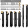 Lathe Turning Tool Kit, 7pcs 1/2'' Indexable Metal Lathe Tool