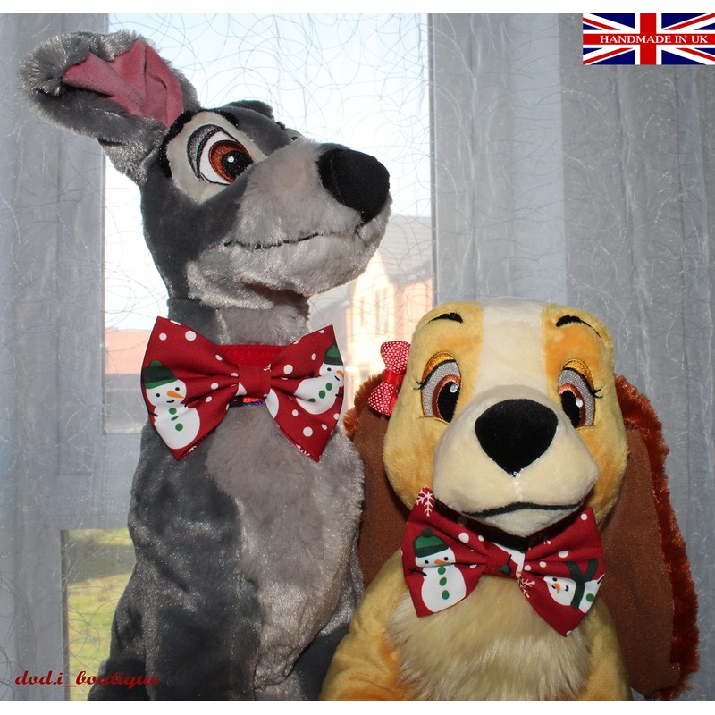 New Dogs Bow Tie CHRISTMAS Elastic Band attach COLLAR ACCESSORY