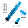 Gufastore 50pcs 5ml Syringes with Caps for Industry Lab Pet