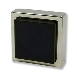 STRONGAR Modern & Contemporary Square Stainless Steel Wall Mounted Door Stop Bumper - Polished (US32D/630) - Heavy Duty - Prevents Damage to Walls - Easy to Install (3-Pack)