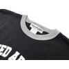 SPEED ADDICT 819 COLLEGE LOGO RINGER T-SHIRT BLACK x GRAY
