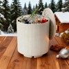 Trygoal Outdoor Cooler Side Table, 2-in-1 Ice Chest Cool Side