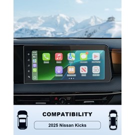 BIXUAN 2025 Nissan Kicks Matte Anti-Glare Screen Protector - For Kicks (SV/SR) 12.3Inch Touchscreen Film, 2025 Kicks Accessories 9H Tempered Glass Infortainemnt Radio Cover Anti-Fingerprints Scratch