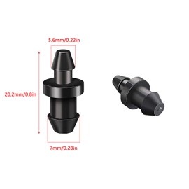 UtySty 100 Pack Drip Irrigation Plugs 1/4" Barbed Tubing End Plug Fittings Ends Stopper for Drip Irrigation Supply Tubing Water Emitters Drippers Drip Line Garden Watering Tube Irrigation System Hose