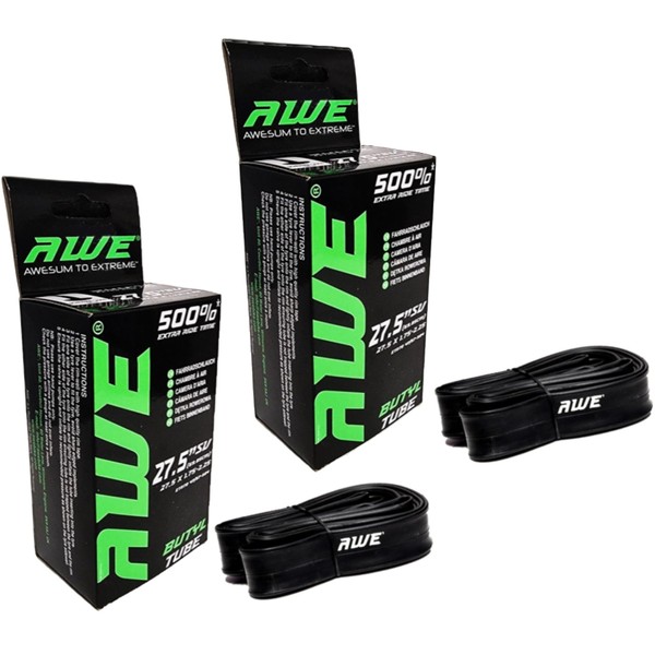2 X AWE Butyl Rubber 27.5 Inch Inner Tube 500%*