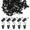 PATIKIL 300 Pcs String Light Hanging Clips, Black Small Curtain