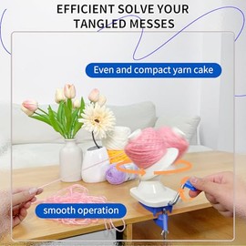 SPEENSUN Yarn Winder, Yarn Winder for Crocheting, Efficient Yarn Ball Winder Make 3.5oz Yarn Cakes, Easy to Use and Install Yarn Cake Winder with Lower Noise, The Helper for Knitting Enthusiast