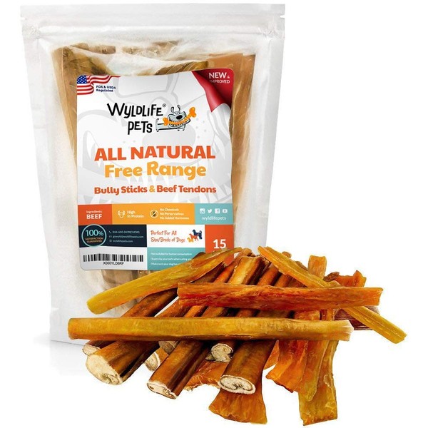 Wyldlife Pets Thick Bully Sticks for Dogs -3 Pack of
