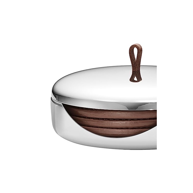 Georg Jensen 10016977 Coaster Set of 4 MANHATTAN Silver