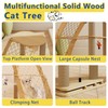 Wood Cat Tree Tower for Indoor Cats with Scratching Posts,