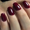 GLAMERMAID GLAMERMAID Dark Red Press on Nails Extra Short Square,