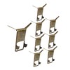 QCAA Steel Brick Hanger, in Antique Brass Color, 8 Pack,