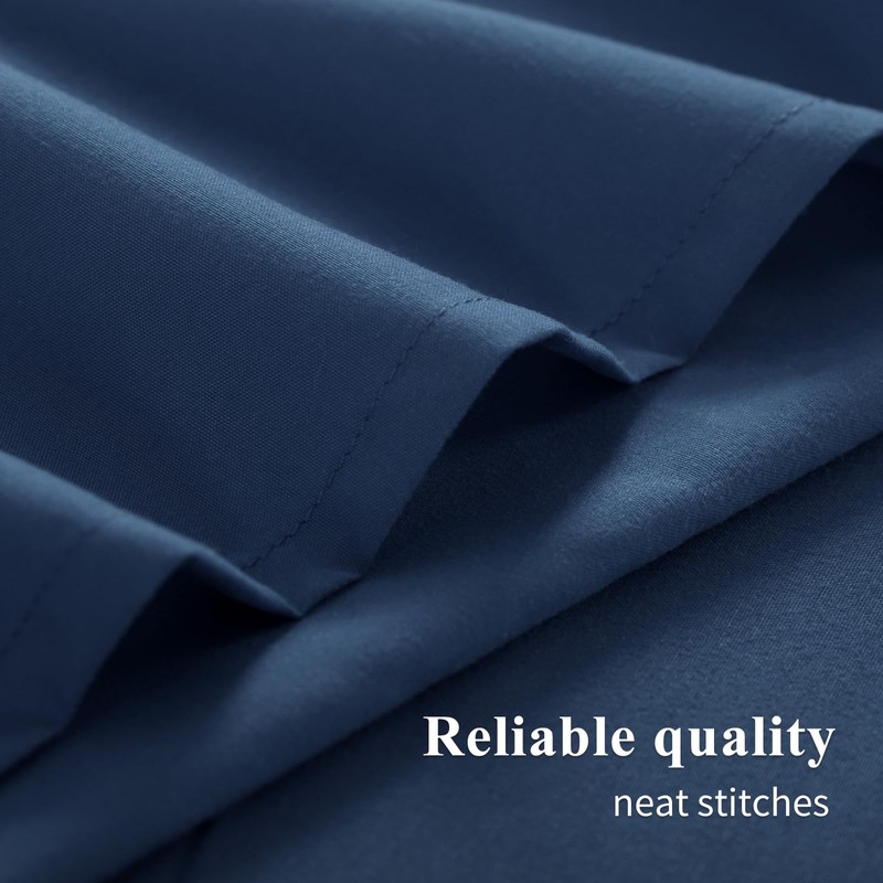 Aisbo Pillowcases 2 Pack - Navy Blue Standard Pillow Case