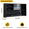 BUYYAH Wall Mounted Police Gear Rack, All Iron Frame with