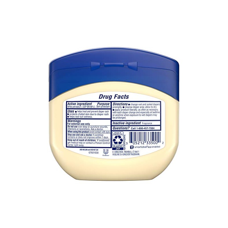 Vaseline Vaseline 100 Percent Pure Petroleum Jelly Baby for Unisex