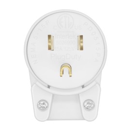 JORINDO 1 Pack 90 Degree Right Angle NEMA 5-15P Plug,US Canada Standard AC Power Connector, DIY Rewirable,12-Position Adjustable (1 Pack NEMA 5-15P Right Angle AC Plug)