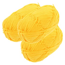 Gadpiparty 3Rolls Colored Cotton Yarn for DIY Crafts Versatile Hand Knitting Material for Crochet Projects Soft Breathable for Accessories