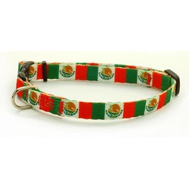 Mexican Cat Collar | Breakaway Cat Collar | Safety Release Buckle | Mexico Flag | USA Made