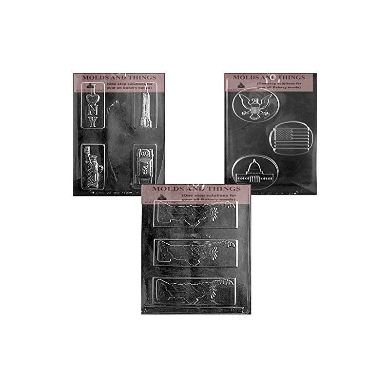 MOLDS AND THINGS Statue of Liberty Bar Chocolate Candy Mold,