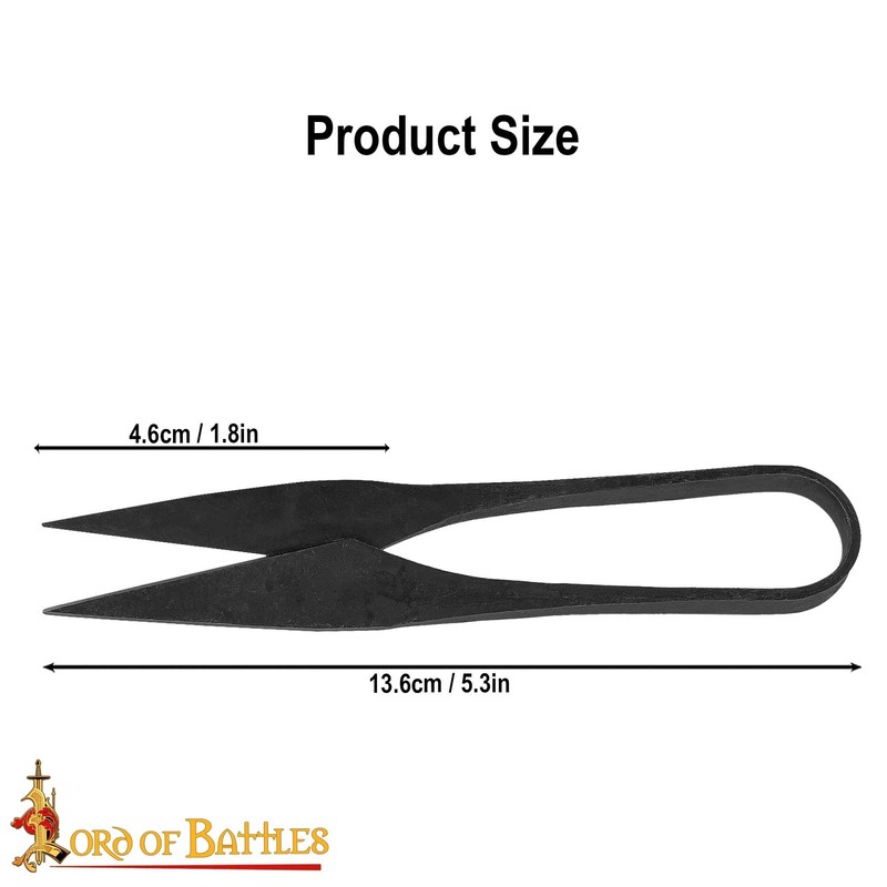 Lord Of Battles Iron Scissors Hand-Forged Iron Thread Snips/Sheers Fully