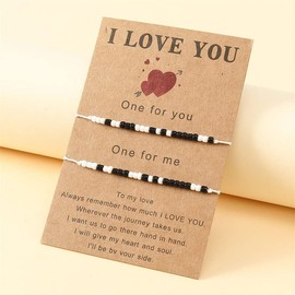 YALLNASL Morse Code Bracelets for Couples Gifts for Husband and Wife Matching Couple Bracelet for Boyfriend and Wife Long Distance Relationship Gifts Bracelets for Women Men BF GF