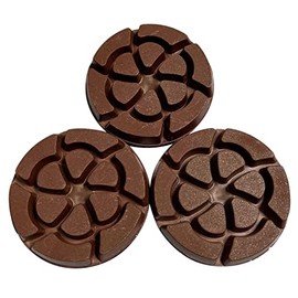 3" Hybrid Transitional Diamond Polishing Pads for Concrete, Set of 3, Dry or Wet, #200 Grit