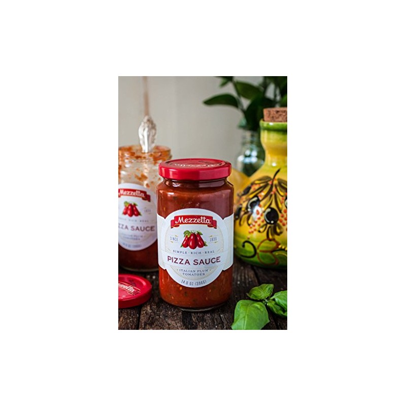 Mezzetta Pizza Sauce Italian Plum Tomatoes 14.0 Ounce Jar (Pack