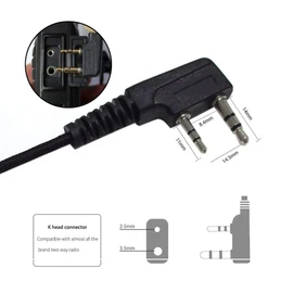 Baofeng UV 5R / 5RA / 5RA + / 5RB / 5RC / 5RD / 5RE / 5RE + 666s 777s 888s Two Way Radio Compatible Earphone Headset Microphone Overhead Headset (1 Pack)