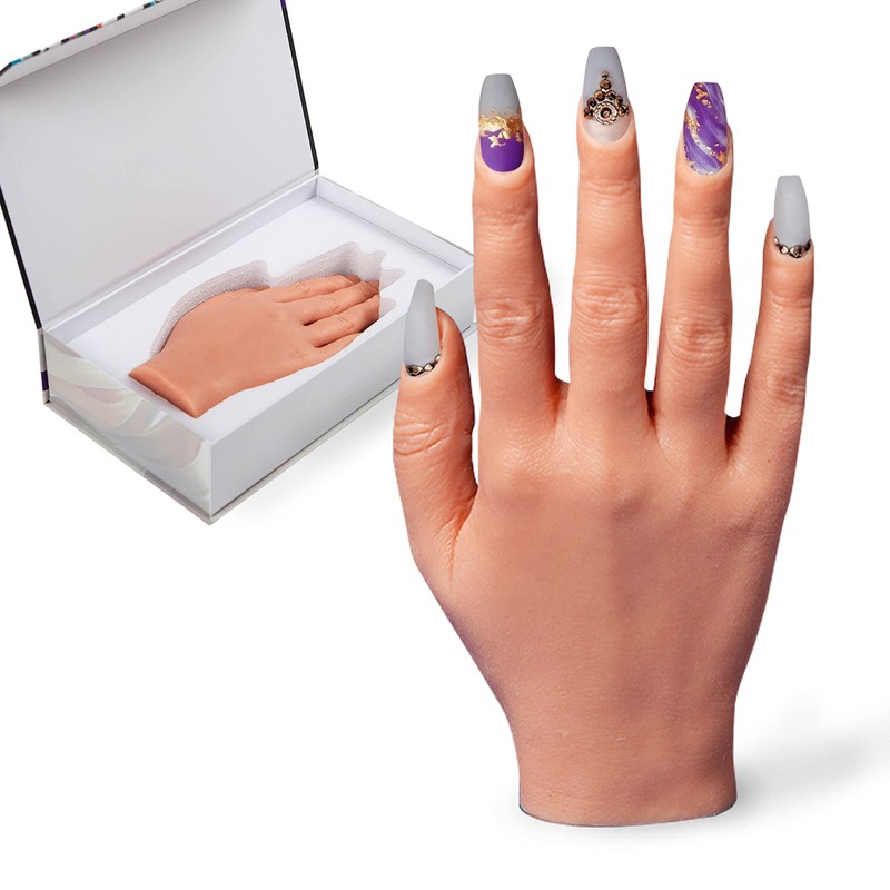 Professional Silicone Practice Hand for Acrylic Nails by Nail Nobility