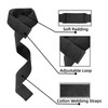 Weight Lifting Wrist Straps and Hooks Set - Black, Reinforced