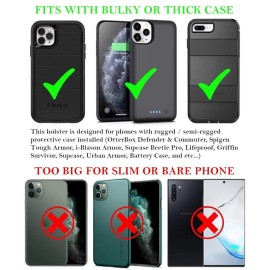 Accessoryhappy AH Premium Men Leather Cell Phone Hip Carrier Clip Holster with Belt Loop Cas...