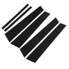6PCS Door Window B C Pillar Cover Trim Glossy Black