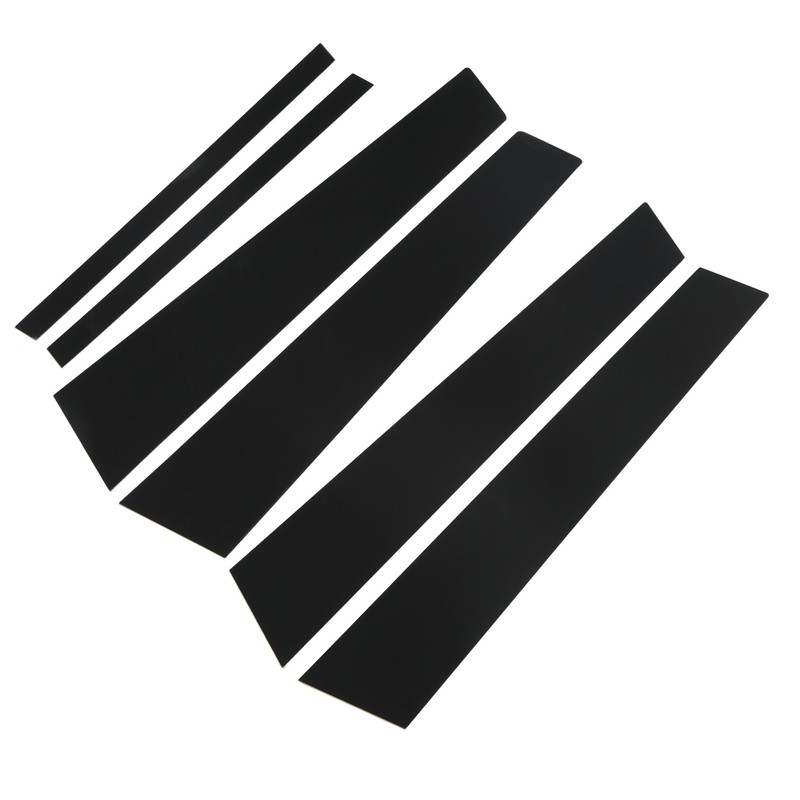 6PCS Door Window B C Pillar Cover Trim Glossy Black