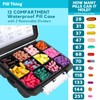 20 Compartment Large Pill Case with Airtight Seal - Silicone