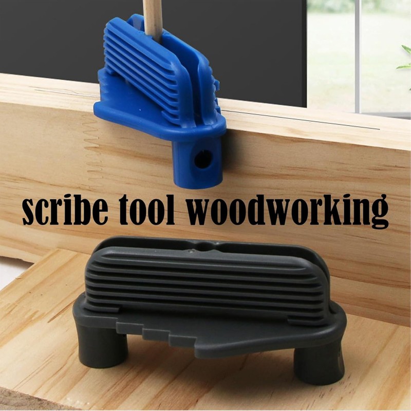 Scribe Tool Woodworking,Center Finder Tool,All-in-One Wood Scribe Tool,Multi-Function Center Finder